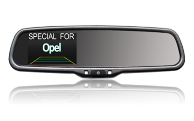 AK-035LA46 Rückspiegel mit 3,5 Zoll Monitor speziell für Opel